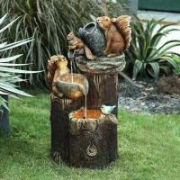 Garden Animal Statue Fountain Solar Led Light Garden Art Deco Outdoor Garden Sculpture-- - details 1