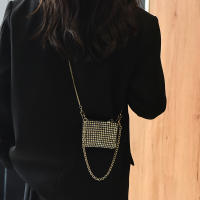 Bolso De Hombro Mini Jiomay Para Mujer Diseñador Lujo 2024 Con Diamantes Y Cadena Bolso De Fiesta Versátil Para Labial - details 23