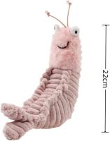 Peluche de camarón Pippi de 22 cm, muñeco de peluche de camarón rosa, bonito muñeco de peluche, bonita decoración para el sofá del hogar - details 0