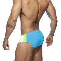 Bragas De Natación Para Hombre Moda Verano 2023 Estilo Low Waist Splicing Bikini Deportivo Para Playa Y Surf Material Poliéster Y Spandex - details 9