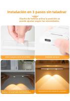 Luz Nocturna LED Inalámbrica Con Sensor De Movimiento Para Cocina Armario De Dormitorio Iluminación Interior Recargable - details 10