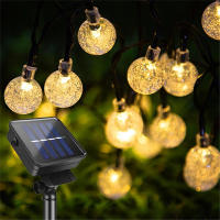 Luces De Cadena Solares Con Bolbolas Para Exterior 5/7/12M Luces De Cristal Solar Para Courtyard Instalación Por Asamblea Fuente De Energía Solar - details 8