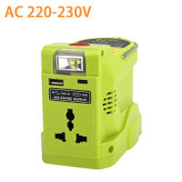 Inversor De Poder Portátil 200W Para Batería De Litio Ryobi 18V DC 18V a AC 120V 220V Con Luz LED De 280lm Estación De Energía - details 4