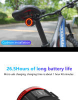 Luz Trasera De Bicicleta Inteligente LED Recargable Impermeable Con Sensor De Freno Automático Luz De Ciclismo Para Asiento Posterior - details 14