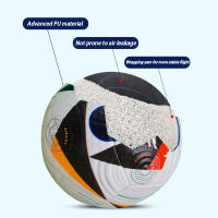 Bola De Fútbol Profesional Tamaño 5 Material PU Cuero Oficial Para Partidos En Práctica Color Negro Para Campo De Grama - details 1