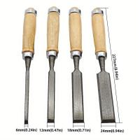 Juego De 4 Taladro De Madera Para Carving Profesional 8/12/16/20mm Herramientas Ergonómicas Para El Trabajo Con Madera Set De Herramientas Auxiliares DIY - details 1