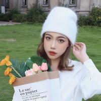 Gorro De Piel De Conejo De Nueva Moda 2024 Para Mujer Con Cabello Largo Caliente Y Suave Gorro De Invierno De Color Sólido Simplicidad Y Calidez Para Exterior - details 6