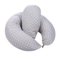 Mujeres embarazadas almohada protección de la cintura lado dormir almohada bebé anti-escupir hasta cojín bebé alimentación del bebé funda de almohada extraíble y lavable - details 0