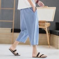 Nuevos Pantalones Deportivos De Lino Sintético Para Hombre Color Sólido Transpirables Pantalones De Ruta Casuales De Verano - details 5