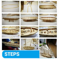 Nueva Kit De Construcción De Barco DIY 2024 Modelo Antiguo De Madera Hevey Barco Sailing Decoración Para Escritorio De Hogar - details 3