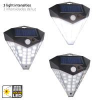 Aktive - Pack 6 Apliques LED solares, 80 lúmenes, sensor de movimiento, 3 intensidades, batería solar, autonomía 6-8 horas, IP44, instalación sin cables - details 1