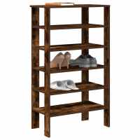 vidaXL Mueble zapatero madera contrachapada 61x32x105 cm en color Negro/Gris hormigón/Roble artisan y más | almacenamiento funcional diseño moderno para baño dormitorio sala - details 3