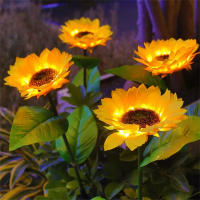 Lámpara Solar IP65 Impermeable Para Exterior Iluminación LED En Forma De Girasol Decorativa Para Jardín Camino Paisaje - details 7