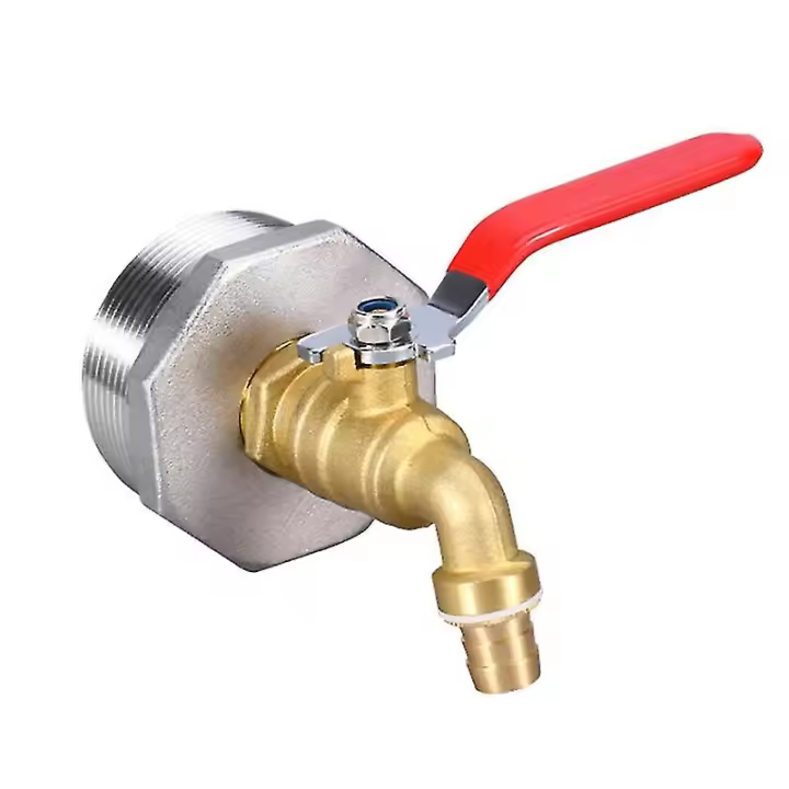 Grifo de Tambor de 2 pulgadas Grifo de Barril de látex con Junta de EPDM para Tambor de 55 galones - 1