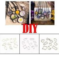 Set De 10 Moldes De Cristal UV Para Resina Epoxy Geométricos De Metal Para La Creación De Colgantes Joyería Collares DIY - details 4