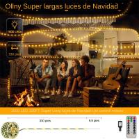 Luces De Cadena De Navidad 500/1000LED Impermeables Con Control Remoto Para Árbol Calle Bodas Y Fiestas Decoración De Pared Y Jardín - details 5