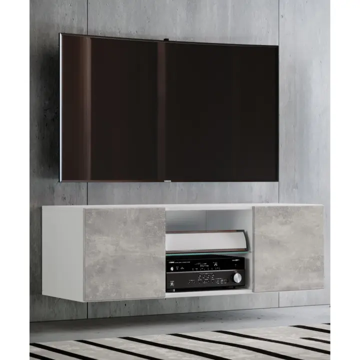 Estante de pared de madera para TV Mueble bajo colgante para TV Mueble de pared colgante Mesa Jusa Estante de pared de madera para TV Mueble bajo colgante para TV Mueble de pared colgante Mesa Jusa - 1