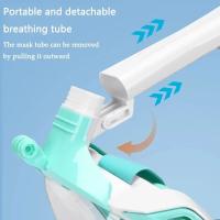 MOV Máscara de buceo de verano completamente seca para niños adultos, traje de snorkel, gafas de natación, máscara de silicona - details 2