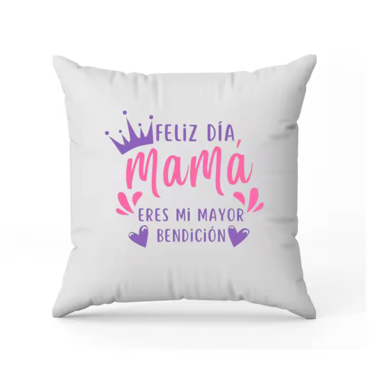 Cojín Haruhana Mamá Estampado 40x40 Cm con Relleno - Regalo Día de la Madre, Navidad, Cumpleaños, Reyes Magos, Aniversario - 1