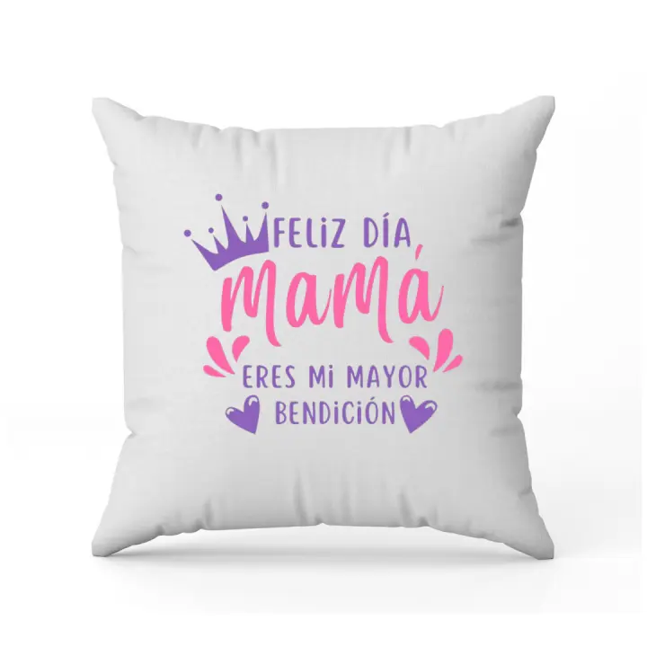 Cojín Haruhana Mamá Estampado 40x40 Cm con Relleno - Regalo Día de la Madre, Navidad, Cumpleaños, Reyes Magos, Aniversario - 1