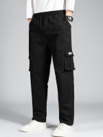 Pantalones Casuales Para Hombre Con Pierna Ancha Y Bolsillos Estilo Hip-Hop Streetwear Moda Cargo Trousers Cierre Elástico - details 0