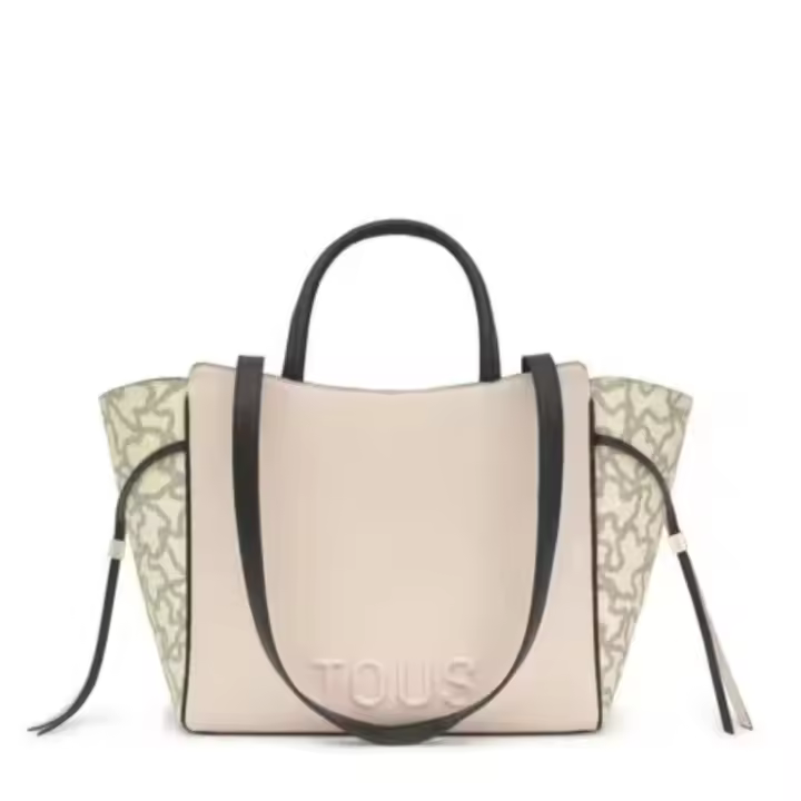 Bolso TOUS City mediano beige y negro Kaos Icon 2002186651 - 1
