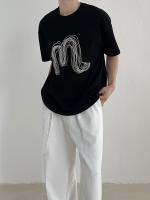 Camiseta De Verano Para Hombre Con Diseño De Letras Tridimensionales Camiseta De Manga Corta Pesada Sensación De Moda Camiseta De Subsuela De Tendencia - details 4