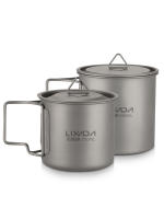 Lixada Taza De Agua Ultraligera De Titanio Con Manija Plegable Para Exteriores 300/350/550/650ml/750ml Ideal Para Picnics Y Uso En La Mesa - details 4