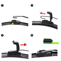Limpia Parabrisas De Coche 1Pc Limpia Universal De Goma Suave Sin Marco Bracket Instalación Frontal Izquierda Y Derecha - details 4
