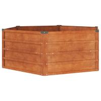 vidaXL Arriate oxidado de acero corten Dimensiones 129 x 129 x 45 cm,  129 x 129 x 77 cm,  y mas - details 1