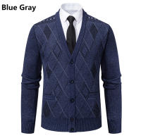 Chaqueta De Punto Para Hombre Con Cuello V Y Patoleta Clásica De Invierno Prenda Exterior De Poliéster Para Otoño Y Invierno - details 7