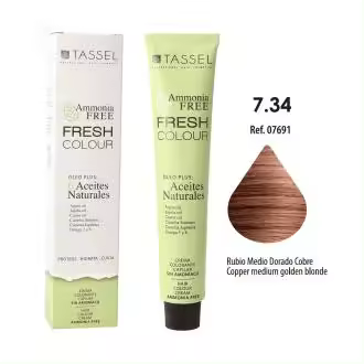 Tinte Fresh Colour sin Amoniaco 100ml: 7.34 Rubio medio dorado cobre - Tassel - 1