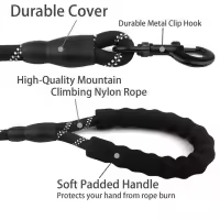 Correa Reflectante Para Perros Con Manija Padded Cómoda - Doble Fuerte Traction Rope Para Perros Fuertes - Enhance Seguridad Y Contraste - details 10