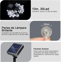- Guirnalda de Luces de Jardín – Luces LED de Exterior con Bombillas – Guirnalda Solar Recargable - Decoración para Interior y Exterior [Clase de eficiencia energética A] para Jardín, Boda, Vacaciones, Navidad, Terraza, Fiestas - details 11