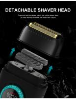 VGR Afeitadora Profesional Eléctrica Recargable Para Hombres Trimmer De Barba LED 9000 RPM Reciprocante V-378 Doble Cuchilla Reciprocante - details 5