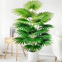 Planta Artificial De Palmera Tropical Grande De Hoja De Ventilador 55-105cm Decoración Para Oficina Y Hogar Ideal Para Vacaciones - details 0