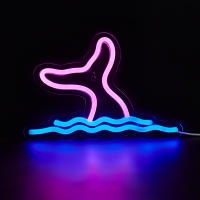 Chi-buy Letra LED Neón Mermaid Con Alimentación USB Luz Nocturna 3D Para Decoración De Pared Habitación Juego Sala De Estar - details 4