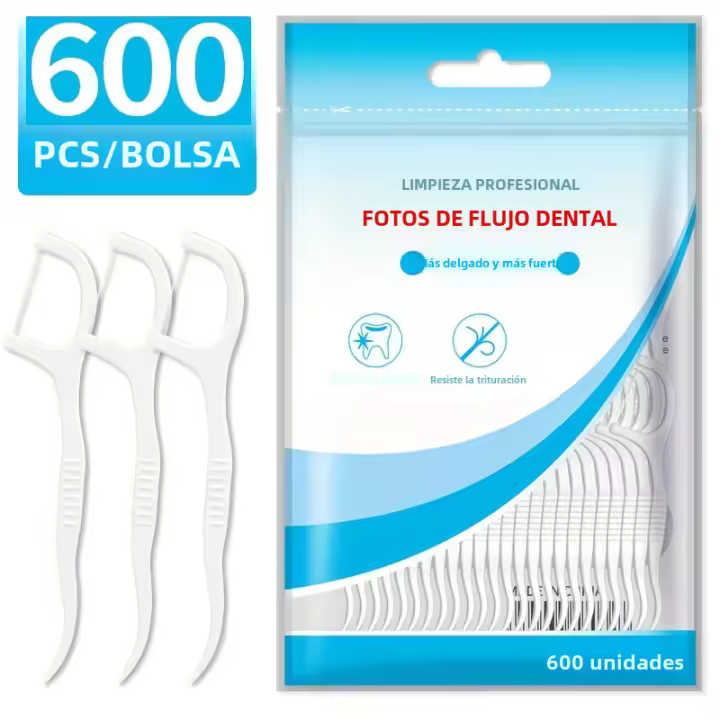 Floss Dental Desechable Ultra-Fino 30/50/150/300/600PCS Smooth Para El Hogar Palillos De Dientes Para Adultos Polietileno - 1