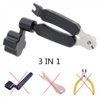Herramienta De Reparación De Guitarra 3 En 1 Negro Afinador De Cuerdas Cortador De Cuerdas Y Retirador De Pines Del Puente - details 1