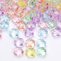30pcs Abalorios De Flor Transparente 13mm Acrílico Colgantes Espaciadores Para Creación De Joyas Pulseras Collares Artesanías - details 2