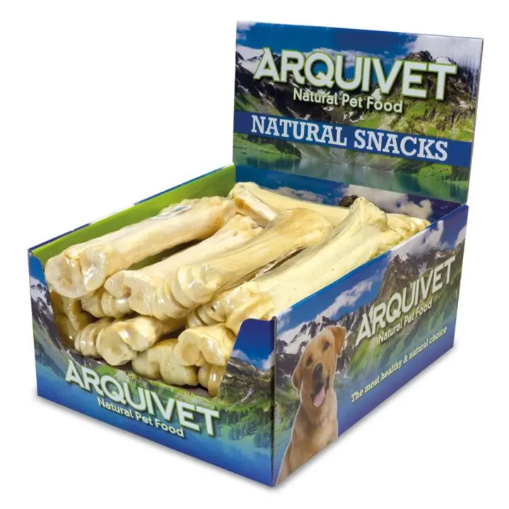 Huesos de Calcio de búfalo 18-25cm. Kit de 8 Unidades. Snack Natural para Perros - Huesos para Perros Arquivet - 1