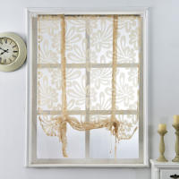 Leejoom Cortinas Cortas Modernas Para Cocina Translúcidas Valance Rod Pocket Tie up Roman Puerta Living Room Tulle Organza - details 10