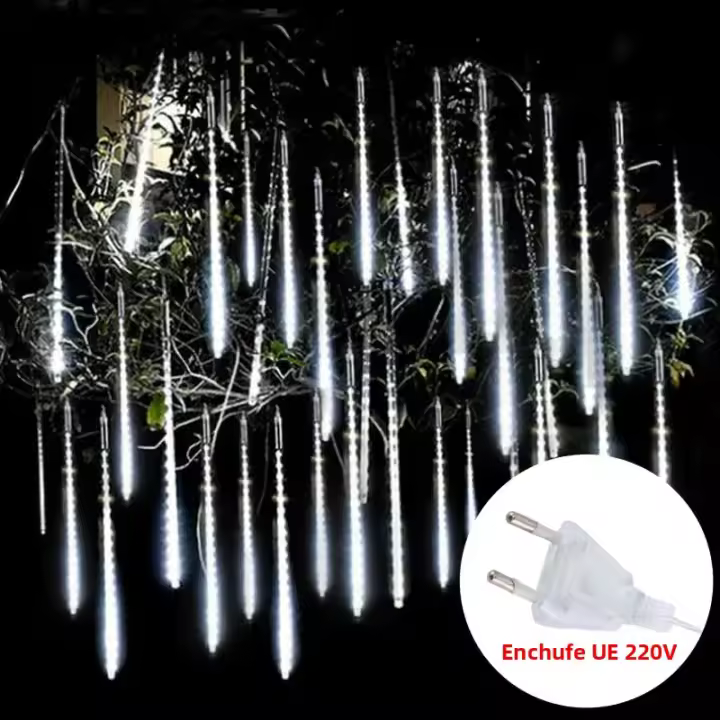 Luces De Lluvia De Meteoros LED 30/50CM Impermeables Para Decoración De Navidad Y Fiestas En Patio Cadenas De Luz De Hadas Con Caída De Lluvia Fairy - 1