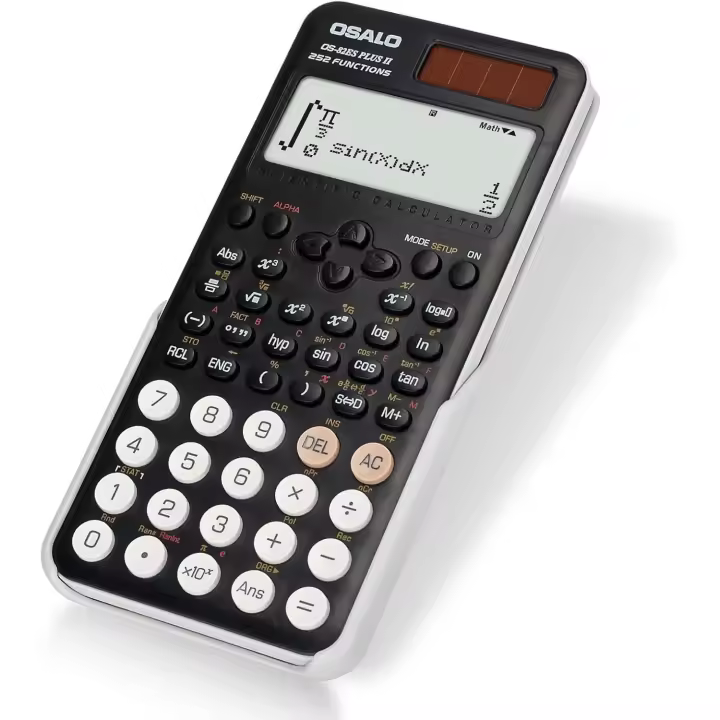 Calculadora científica de 252 Funciones, Pantalla escrita de 2 líneas con Cubierta Deslizante para Estudiantes de Secundaria (OS 82ES 2ª edición) - 1