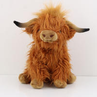 Muñeco De Peluche De 25cm De Vaca Highland Simulación Juguete Suave Para Niños Regalo Decoración De Habitación Regalo Para Bebés - details 0