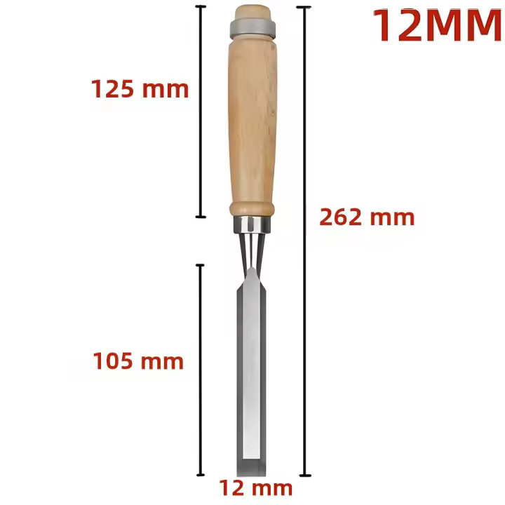 Cincel De Carpintería Profesional Para Tallado En Madera Herramientas Manuales 6/10/12/18/24mm Cuchillo De Tallado DIY - 1