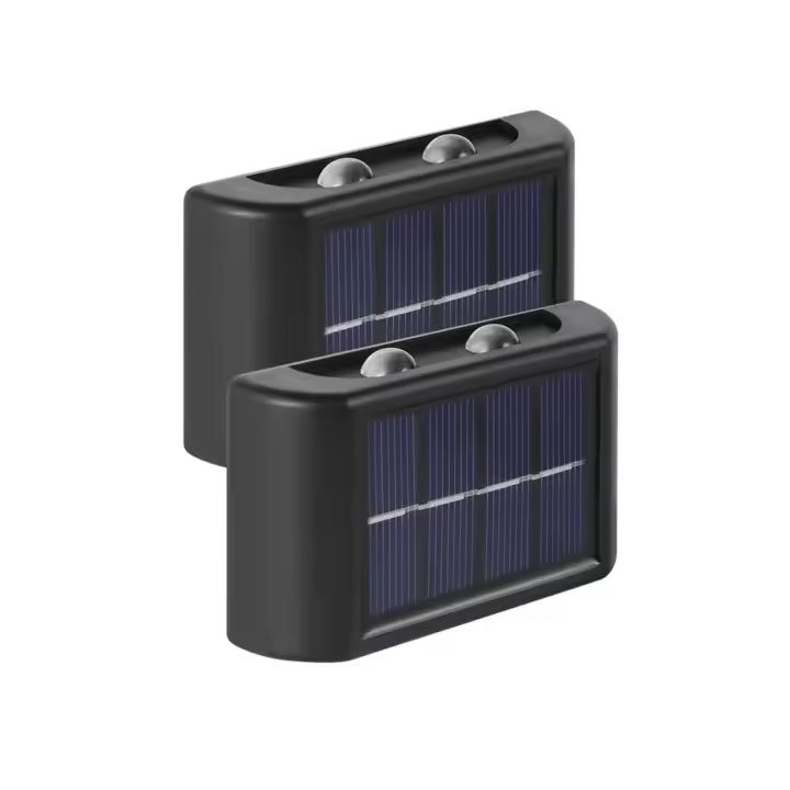 Mediawave Store Pack 2 LED Lámparas de pared de carga solar para luz fría IP66 al aire libre - 1