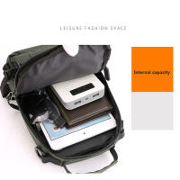 Bolsa De Pecho Multifuncional Para Hombre En Nylon Con Patente Impermeable Antirrobo Para Viajes Con Carga USB Bolsa Masculina Casual - details 9