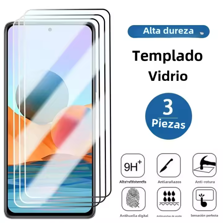Protector De Pantalla De Vidrio Templado Para Xiaomi Redmi Note 8T 9T NFC 10T 4G 5G Pack De 3 Piezas Compatible Con XIAOMI - 1