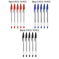 50Pcs Bolígrafos De Punto Redondo 1.0mm Azul Y Negro Plásticos Suministros Escolares Y De Oficina Larga Duración Escritura Suave Regalo Para Estudiantes - details 1